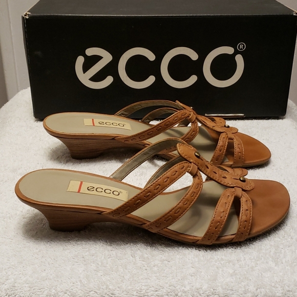 Ecco Singapore Slide Sandals, brown leather, 7 - Picture 3 of 9